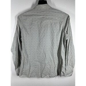 Cinched Western Shirt Geometric Print Long Sleeve Button Up Women XL